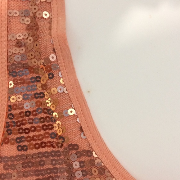 Calvin Klein womans S sequin peach tank top - Picture 4 of 7